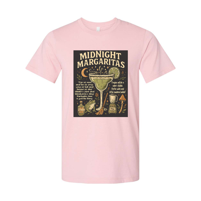 Midnight Margarita Glass Quotes Unisex T Shirt On Black
