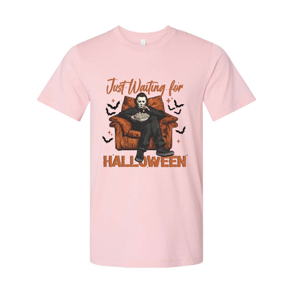 Just Waiting For Halloween Unisex T Shirt Graphic Design
