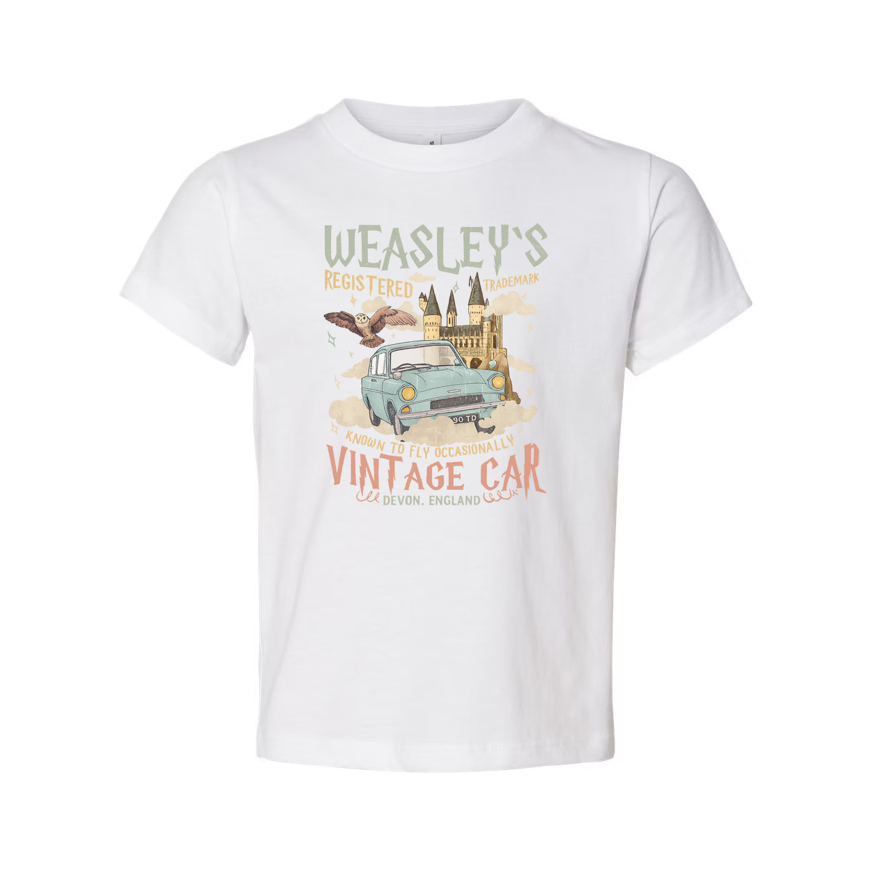Weasleys Vintage Car Graphic Unisex Short Sleeve T Shirt