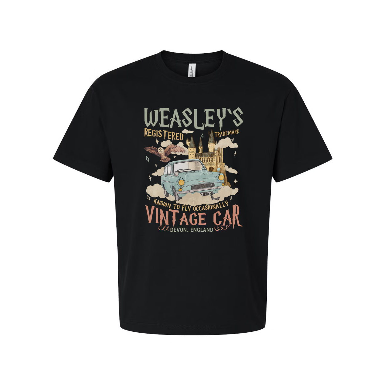 Weasleys Vintage Car Graphic Unisex Short Sleeve T Shirt