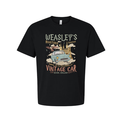 Weasleys Vintage Car Graphic Unisex Short Sleeve T Shirt