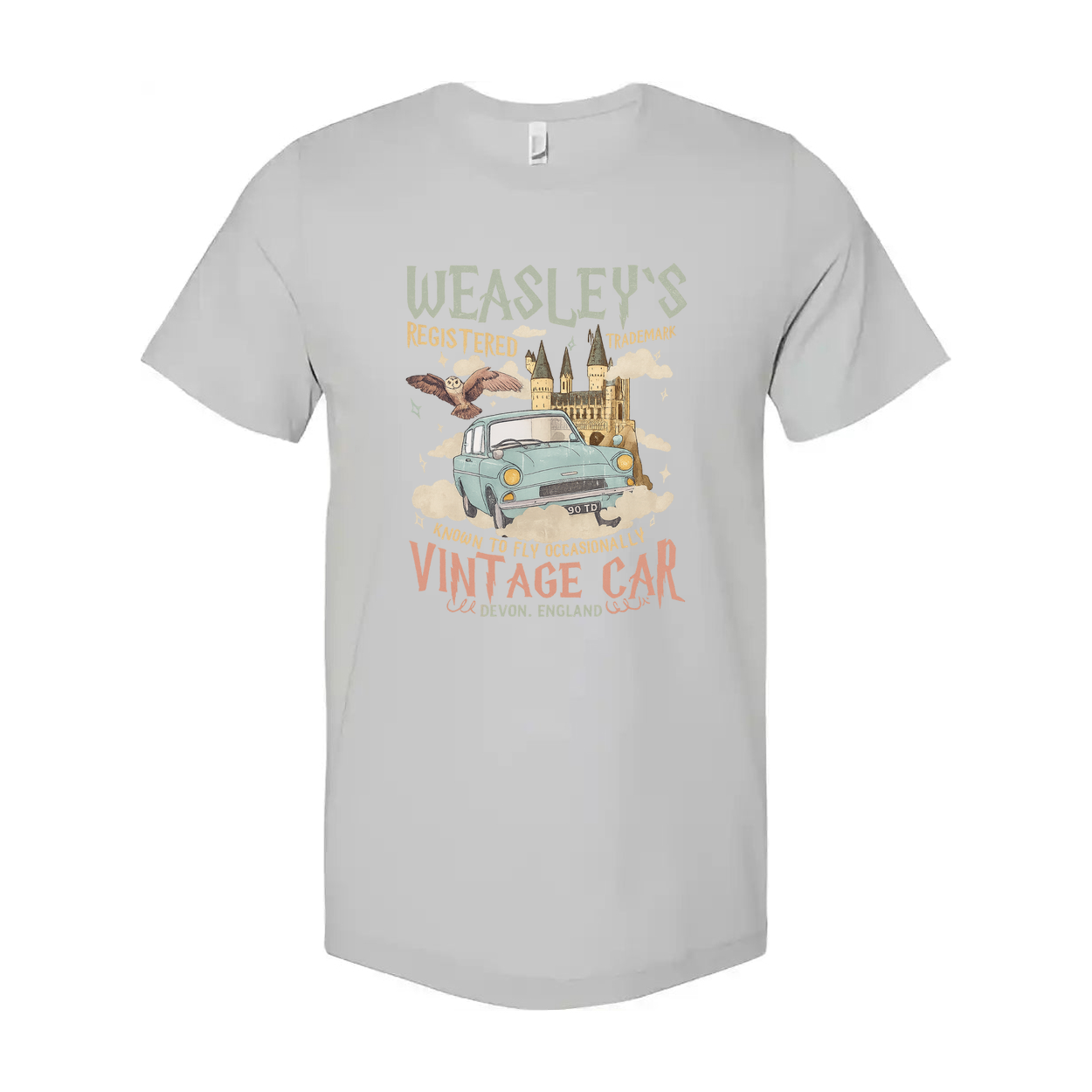 Weasleys Vintage Car Graphic Unisex Short Sleeve T Shirt