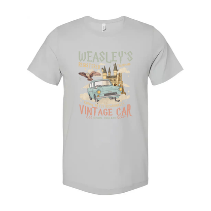 Weasleys Vintage Car Graphic Unisex Short Sleeve T Shirt