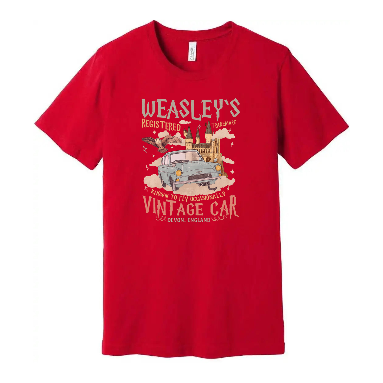 Weasleys Vintage Car Graphic Unisex Short Sleeve T Shirt
