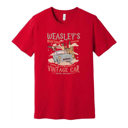Weasleys Vintage Car Graphic Unisex Short Sleeve T Shirt
