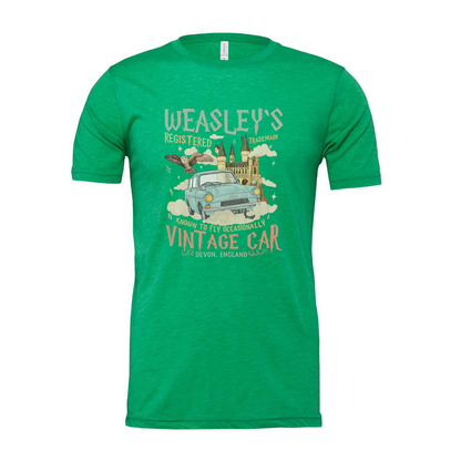 Weasleys Vintage Car Graphic Unisex Short Sleeve T Shirt