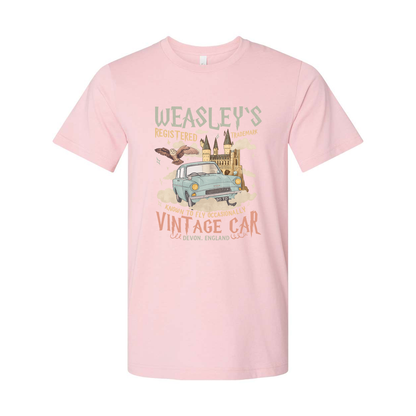 Weasleys Vintage Car Graphic Unisex Short Sleeve T Shirt