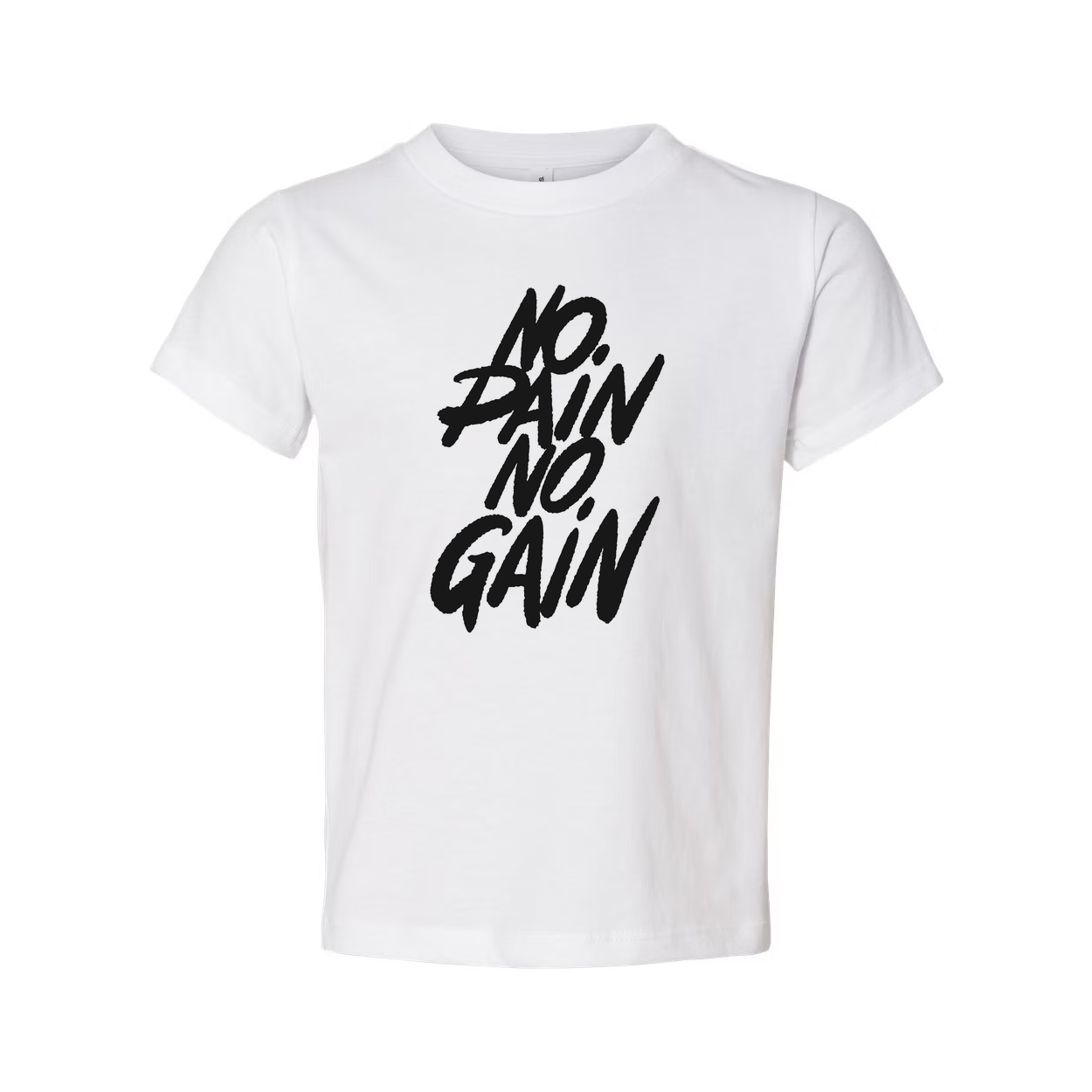 Unisex No Pain No Gain Graphic T Shirt White Short Sleeve Cotton Fitness Tee For Workout
