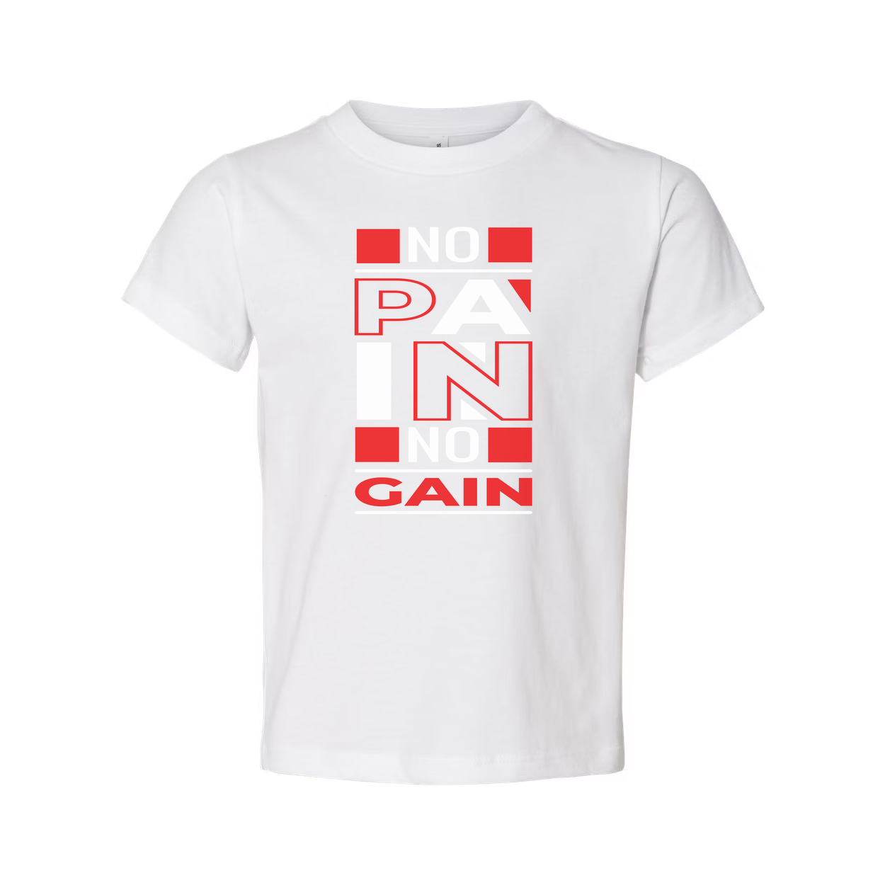 No Pain No Gain Graphic T Shirt Unisex White Cotton Short Sleeve For Active Lifestyles
