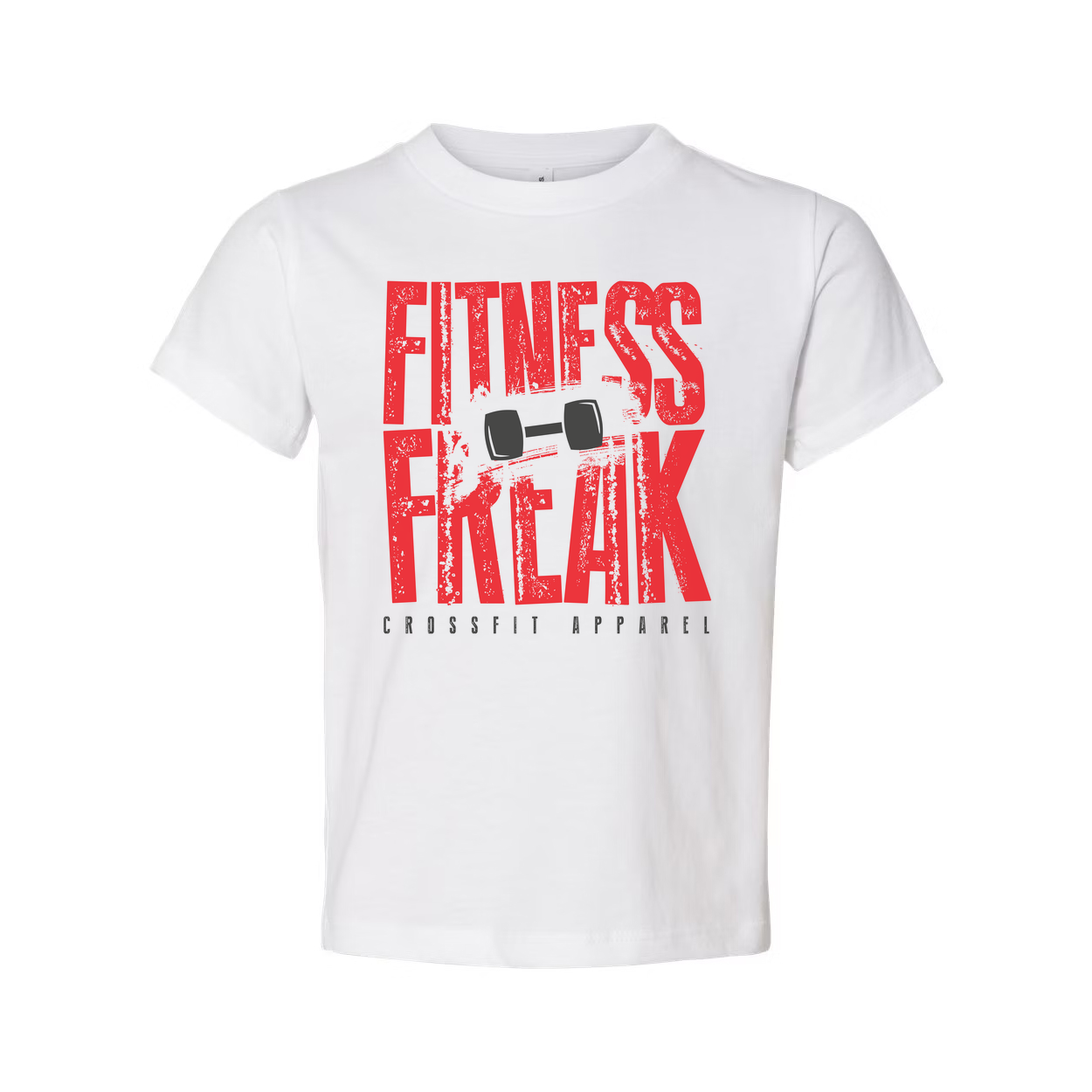 Fitness Freak Unisex Graphic Tee With Barbell Illustration For Crossfit Enthusiasts