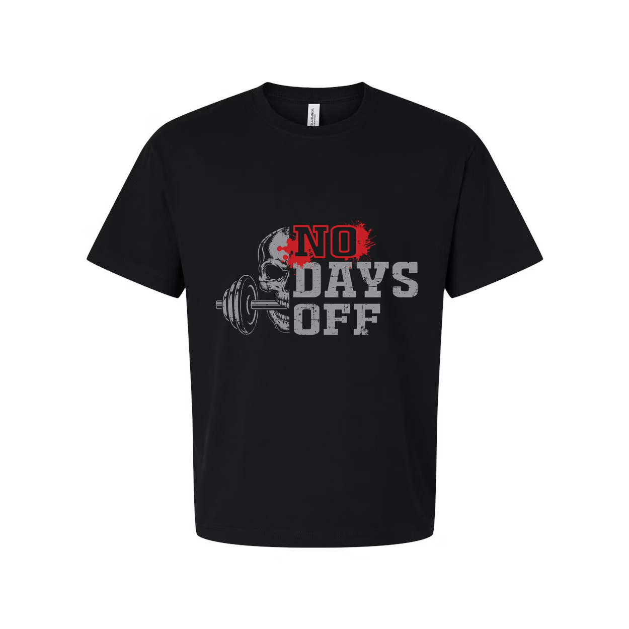 No Days Off Weightlifting T Shirt For Men Women Unisex Graphic Gym Tee For Athletes