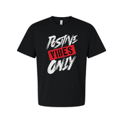 Positive Vibes Only Unisex Graphic T Shirt White Short Sleeve Cotton Everyday Wear