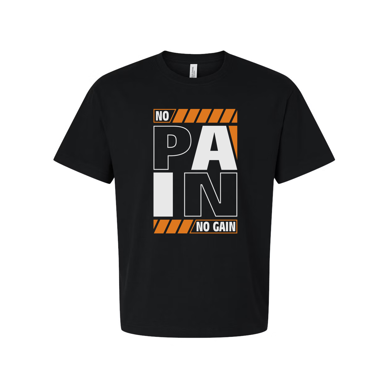 Pain No Gain Graphic T Shirt Unisex White Short Sleeve Tee With Bold Design And Comfortable Cotton