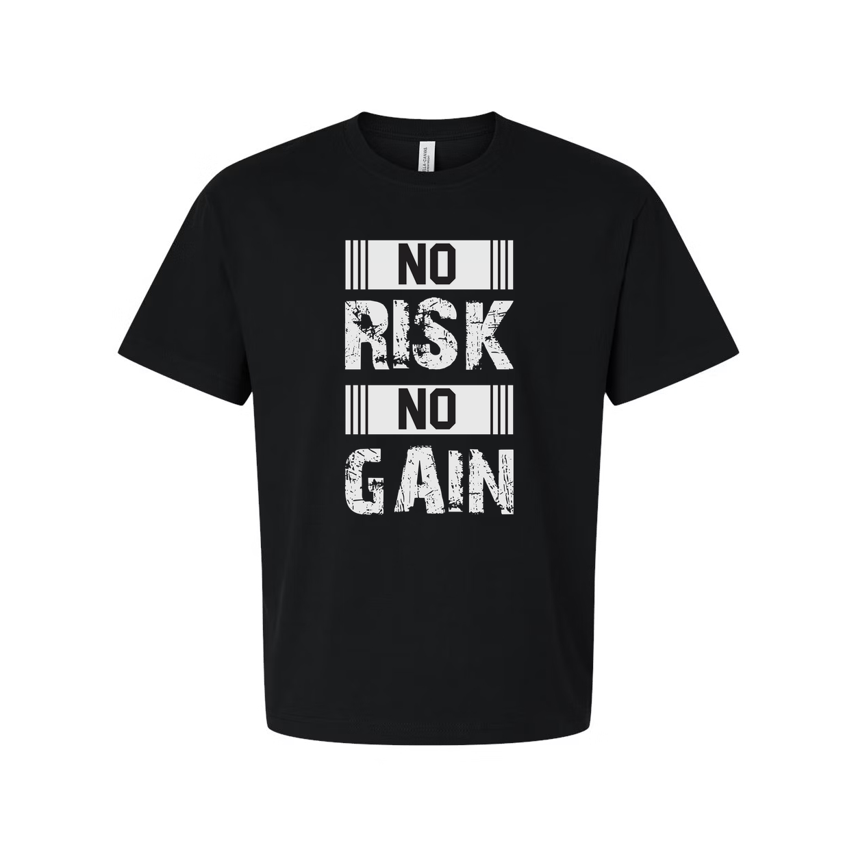 Unisex White No Risk No Gain Graphic Tee Made From Soft Cotton For Men And Women