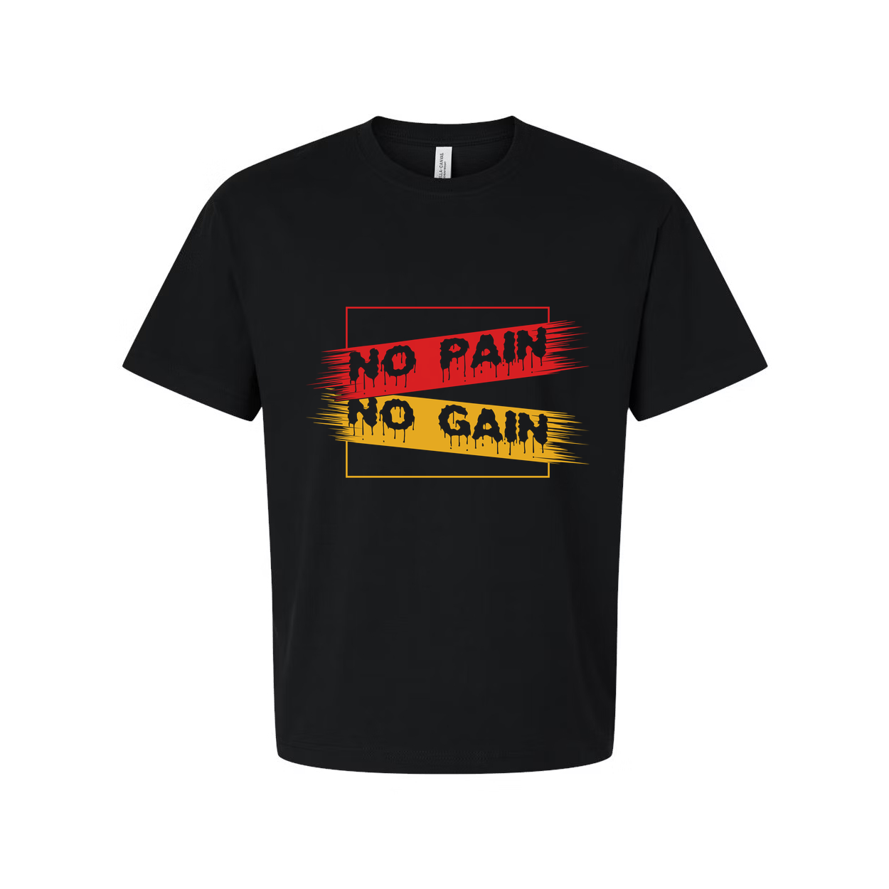 White Unisex No Pain No Gain Graphic T Shirt For Workout Training And Everyday Wear