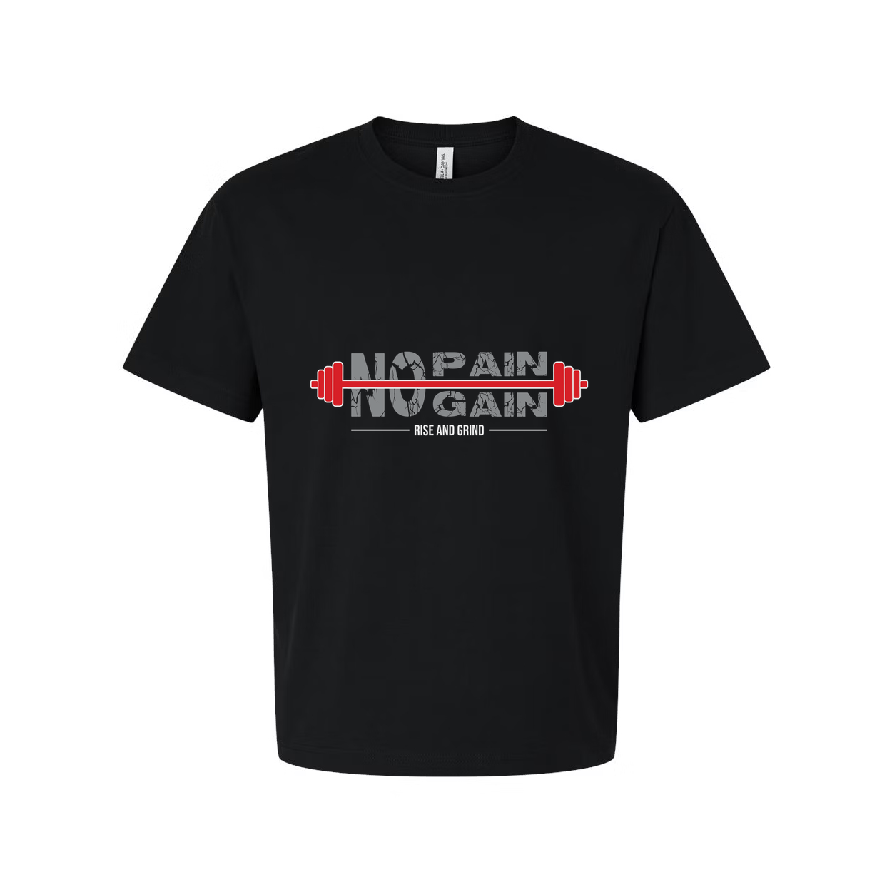 Unisex No Pain No Gain Barbell Graphic T Shirt For Gym And Fitness Enthusiasts Comfortable Cotton Tee