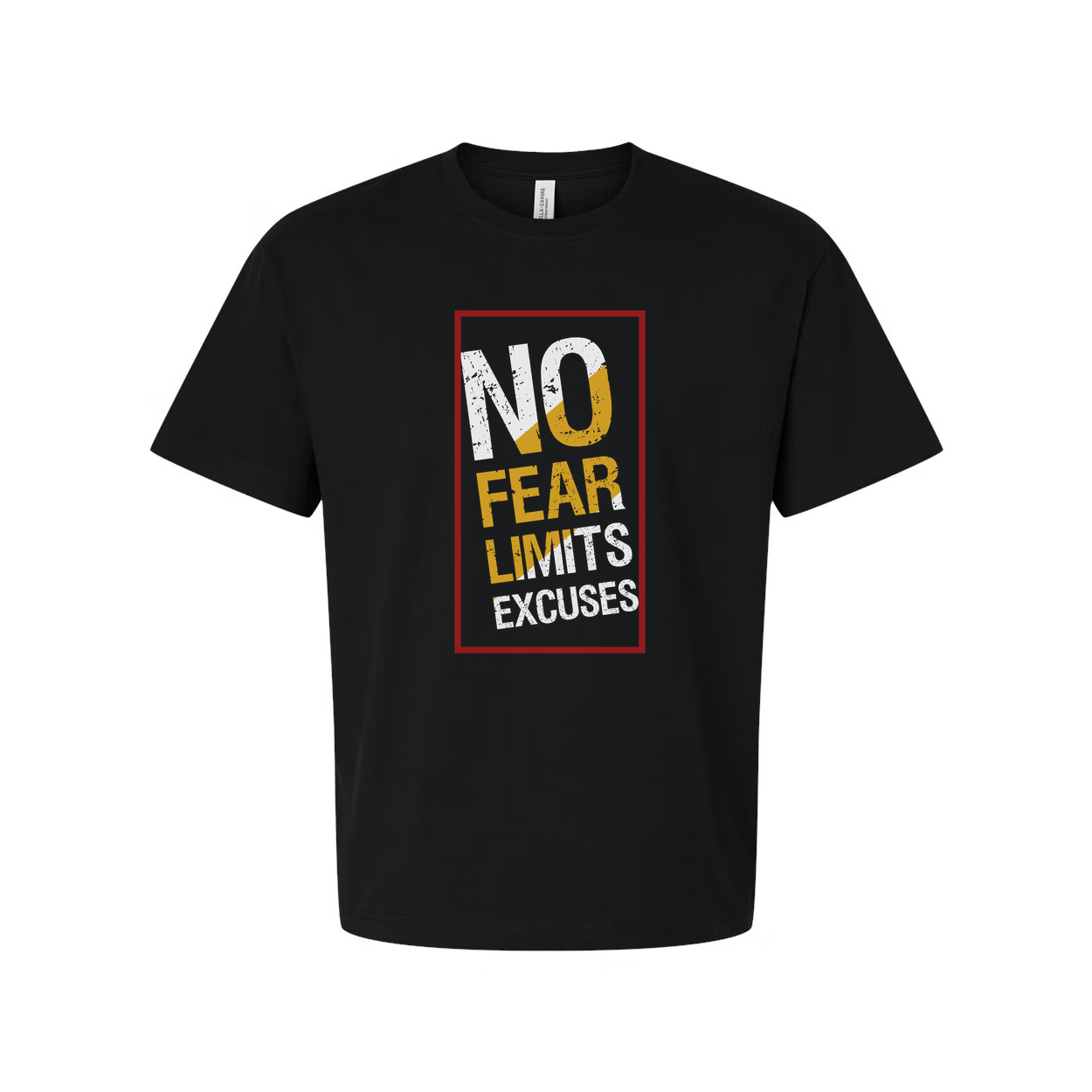 Unisex No Fear Limits Excuses Graphic T Shirt For Workouts And Fitness Apparel Collection