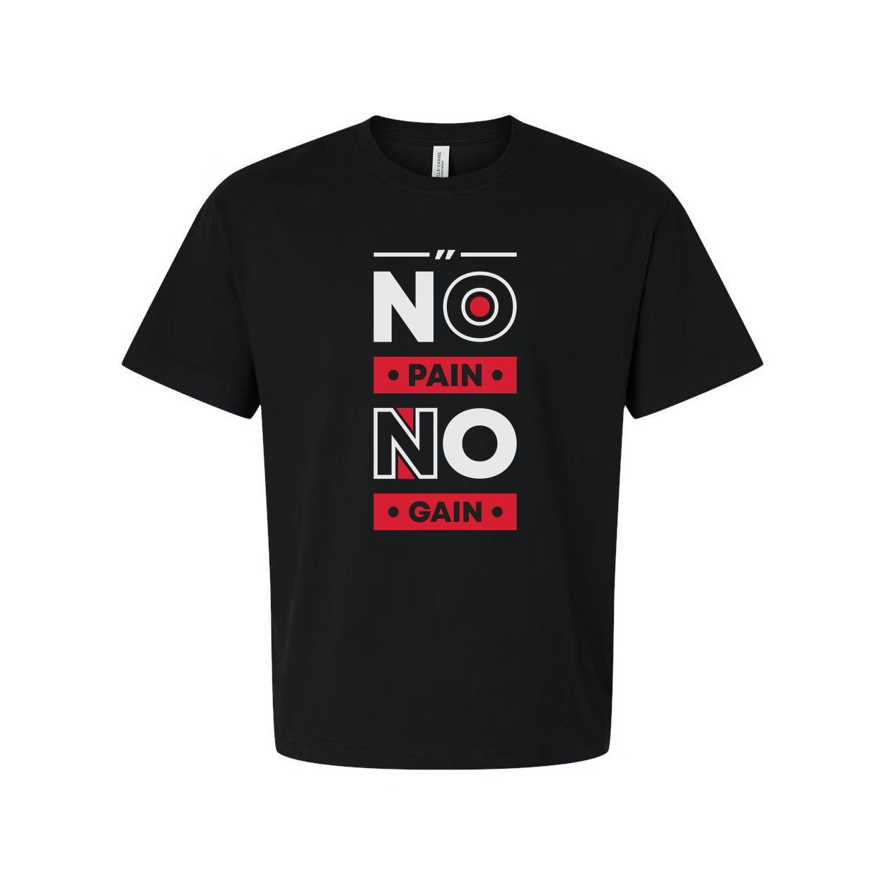 No Pain No Gain Graphic Tee For Men And Women Unisex White Short Sleeve Cotton Shirt