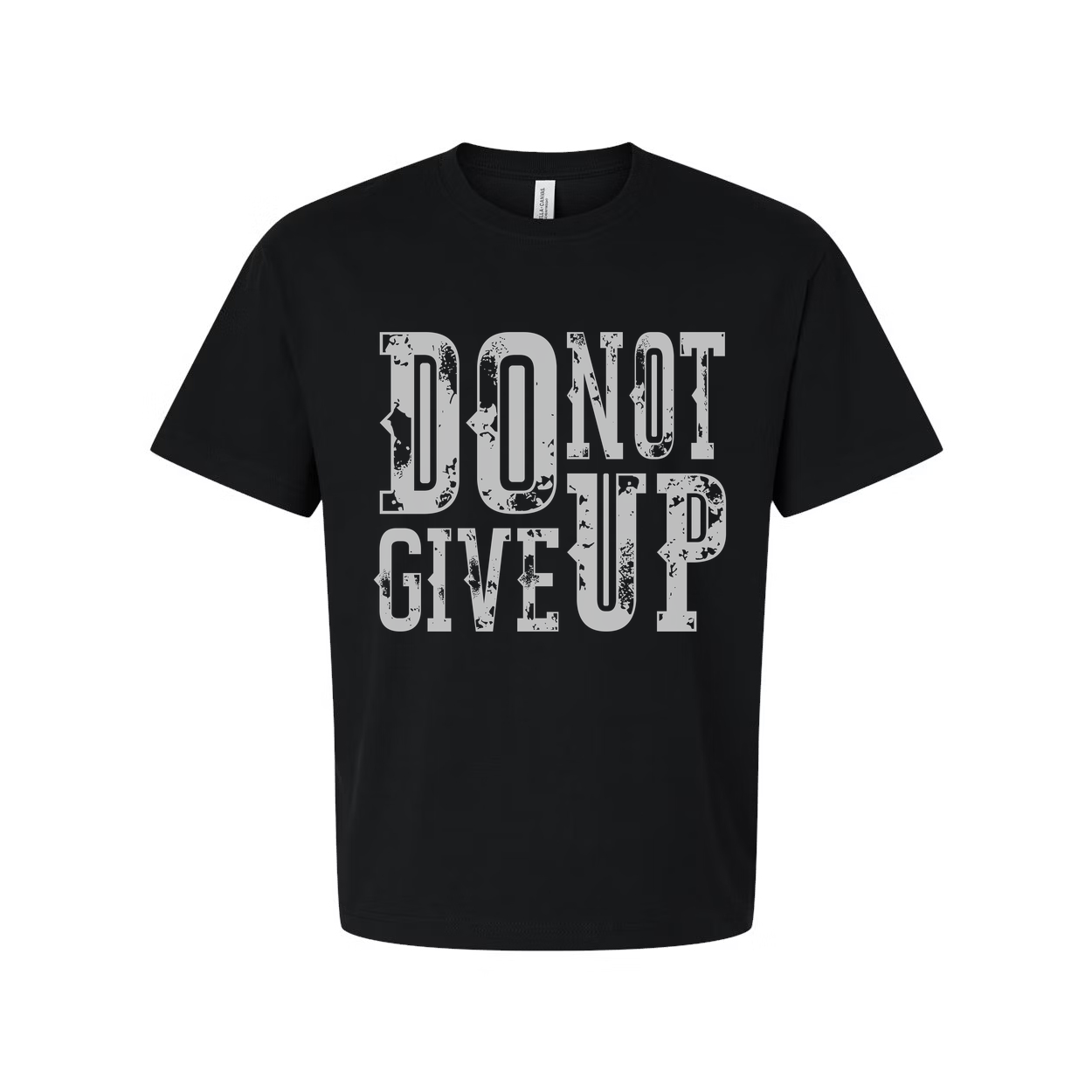 Do Not Give Up White Unisex T Shirt With Distressed Slogan Graphic Tee For Men Women