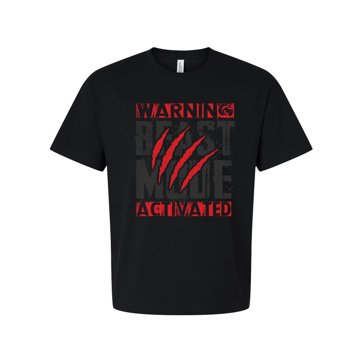 Warning Beast Mode Activated Unisex Graphic T Shirt Short Sleeve Cotton Tee For Men Women