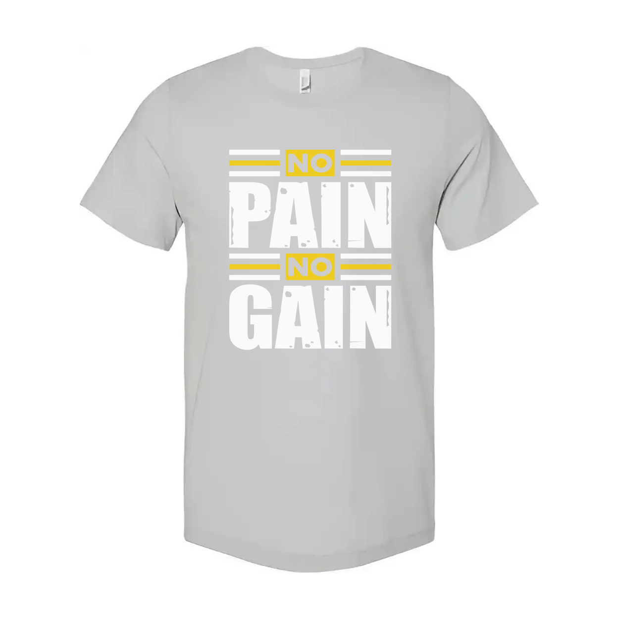Unisex No Pain No Gain Graphic T Shirt For Workout Gym Training And Fitness Enthusiasts