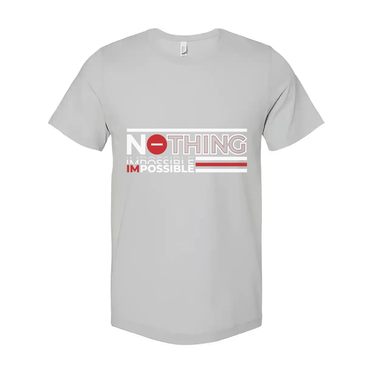 Nothing Is Impossible Graphic Unisex T Shirt White Short Sleeve Crew Neck Cotton Tee