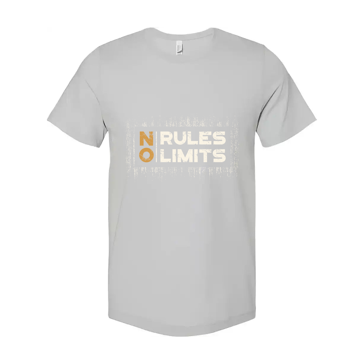 Unisex No Rules No Limits Graphic T Shirt White Short Sleeve Cotton Breathable Tee