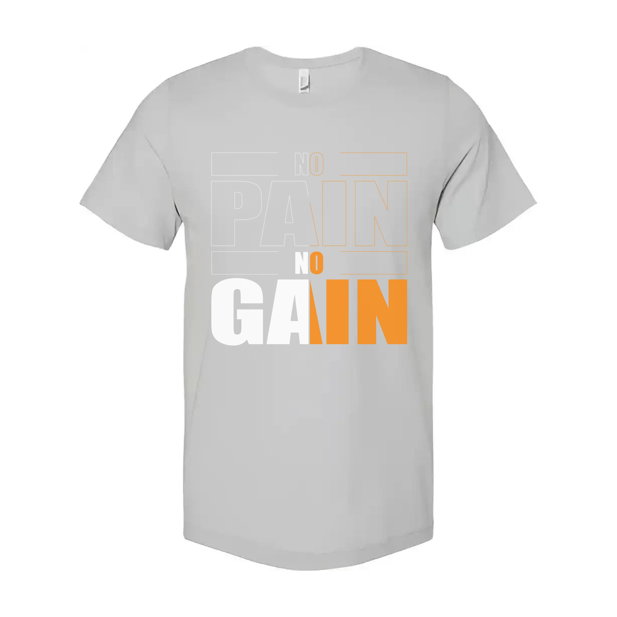 No Pain No Gain Unisex T Shirt White Graphic Tee For Gym Fitness Enthusiasts Athletes