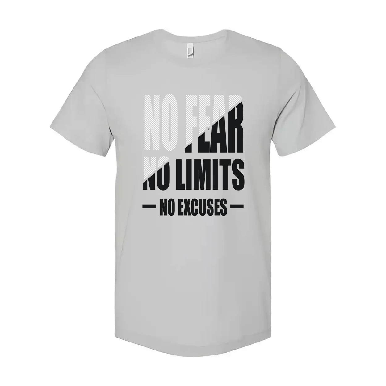 No Fear No Limits No Excuses Unisex Graphic Tee For Workout Training Or Everyday Comfort