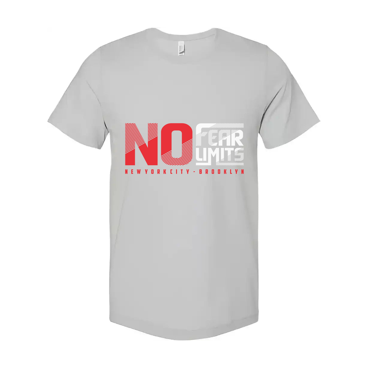 No Fear Limits Graphic T Shirt Unisex Short Sleeve With New York City Brooklyn Design