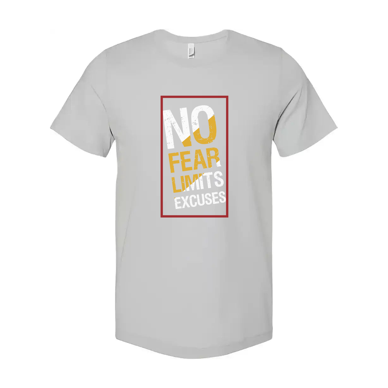 Unisex No Fear Limits Excuses Graphic T Shirt For Workouts And Fitness Apparel Collection