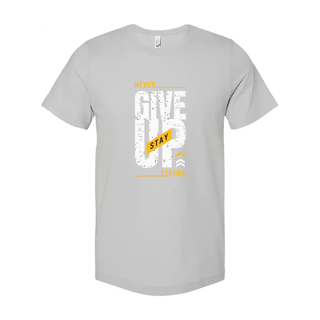 Never Give Up Stay Strong Graphic T Shirt For Men And Women Unisex Short Sleeve Cotton Tee