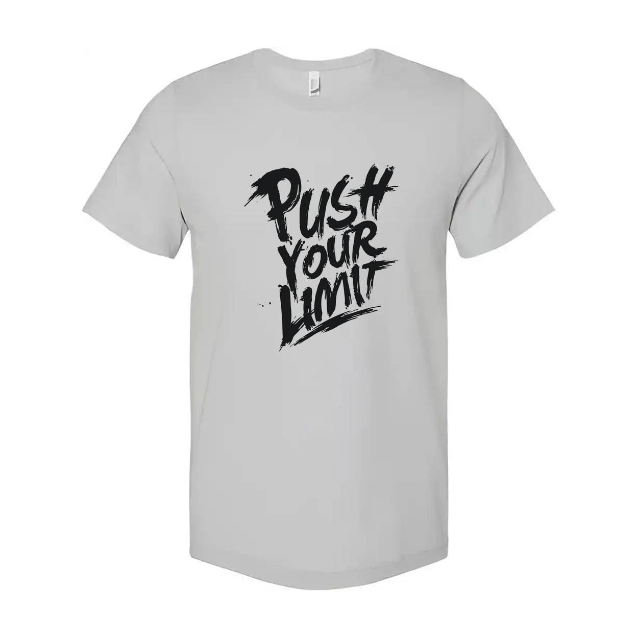 Push Your Limit Unisex Graphic T Shirt White Cotton Short Sleeve Premium Comfort Fit