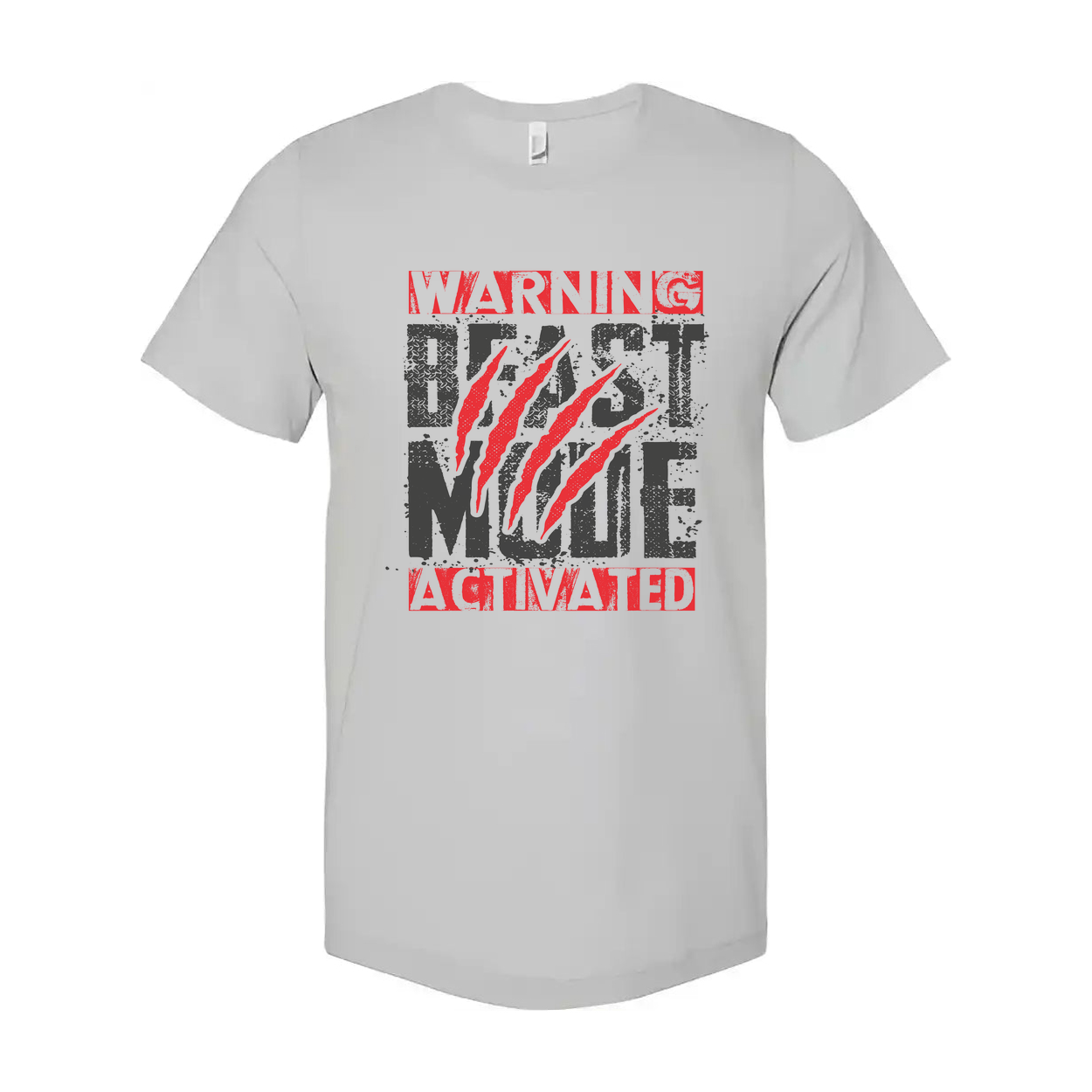 Warning Beast Mode Activated Unisex Graphic T Shirt Short Sleeve Cotton Tee For Men Women