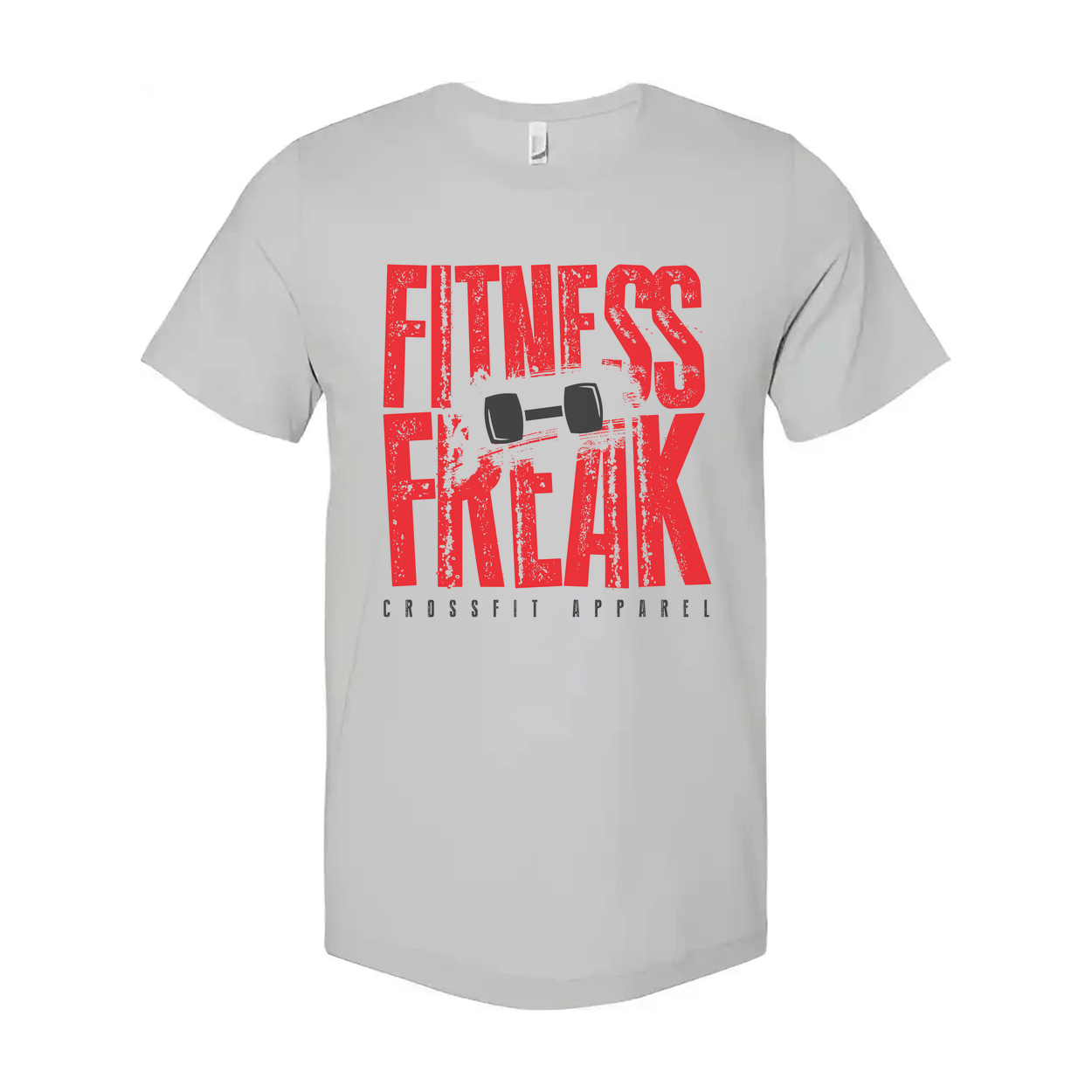 Fitness Freak Unisex Graphic Tee With Barbell Illustration For Crossfit Enthusiasts