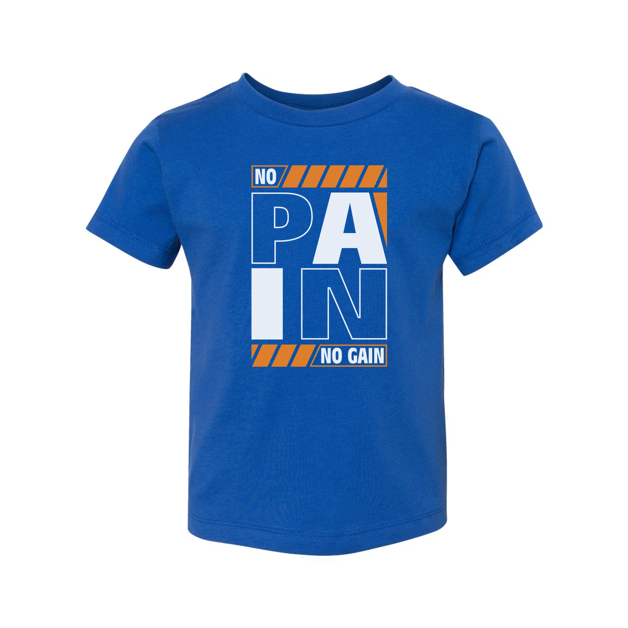 Pain No Gain Graphic T Shirt Unisex White Short Sleeve Tee With Bold Design And Comfortable Cotton