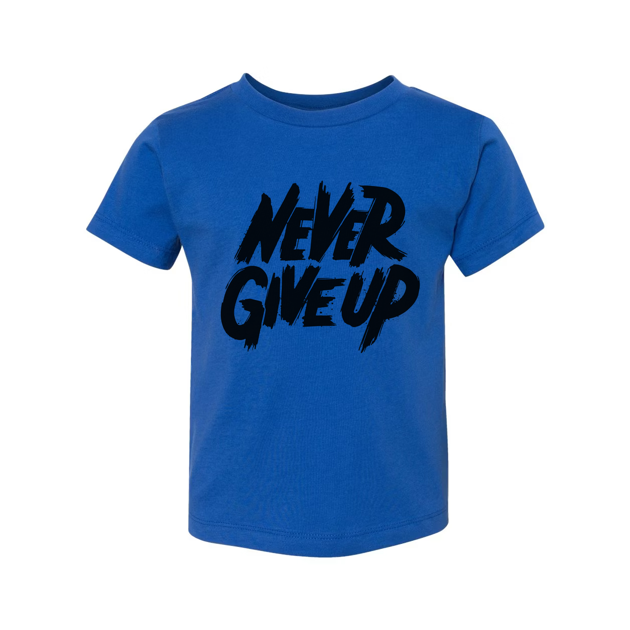 Never Give Up Graphic T Shirt For Unisex Adults White Cotton Short Sleeve Everyday Wear