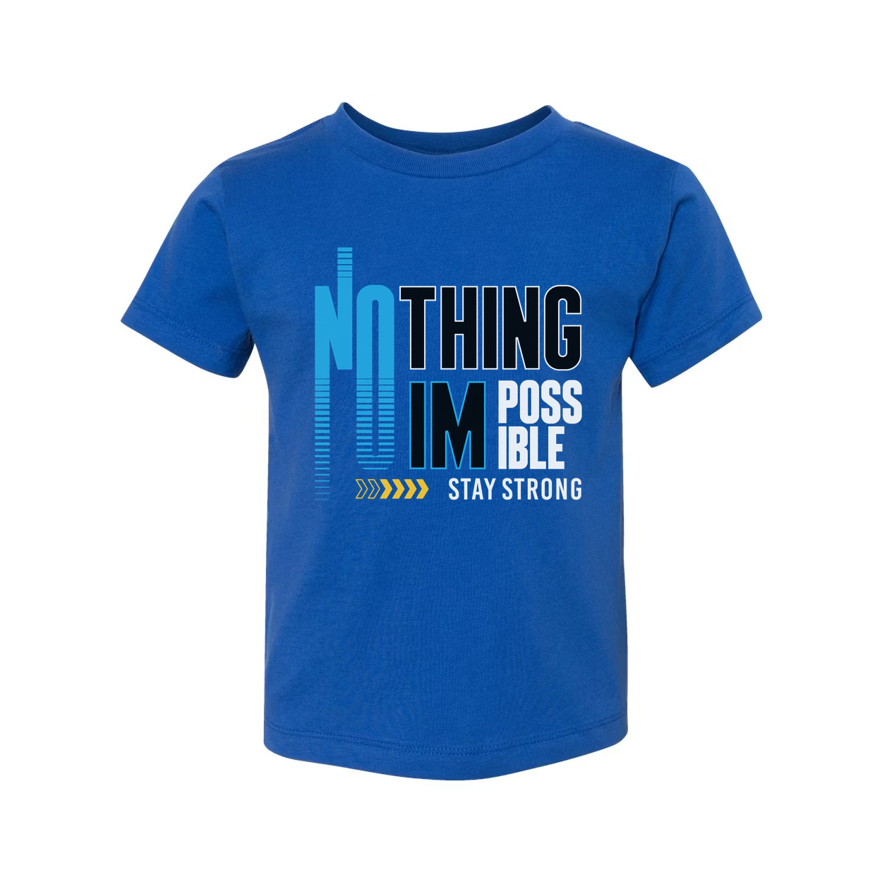 Nothing Is Impossible Stay Strong Unisex T Shirt Graphic Tee For Gym Workout Everyday Wear