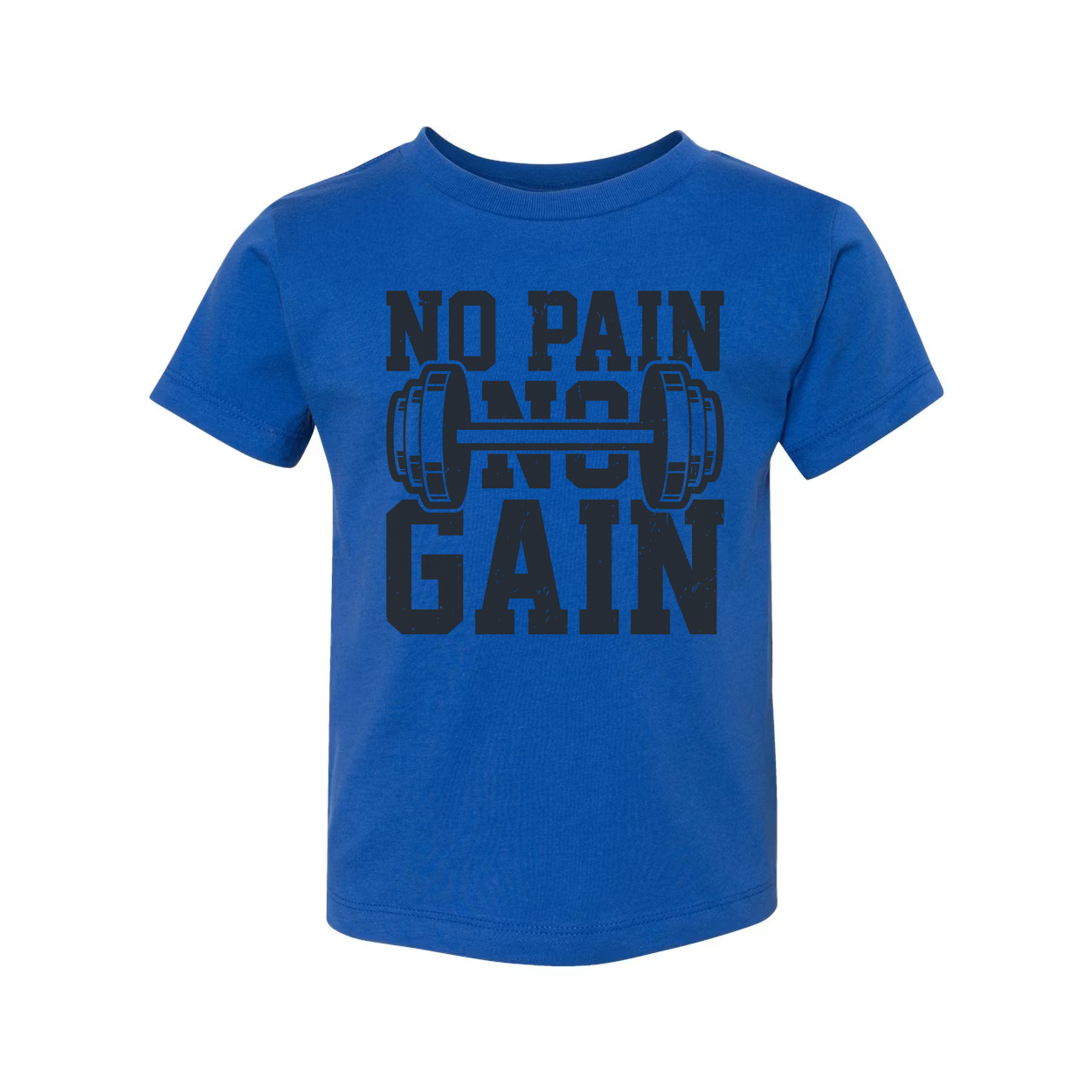 No Pain No Gain Unisex Weightlifting Graphic T Shirt With Barbell Design For Gym Enthusiasts