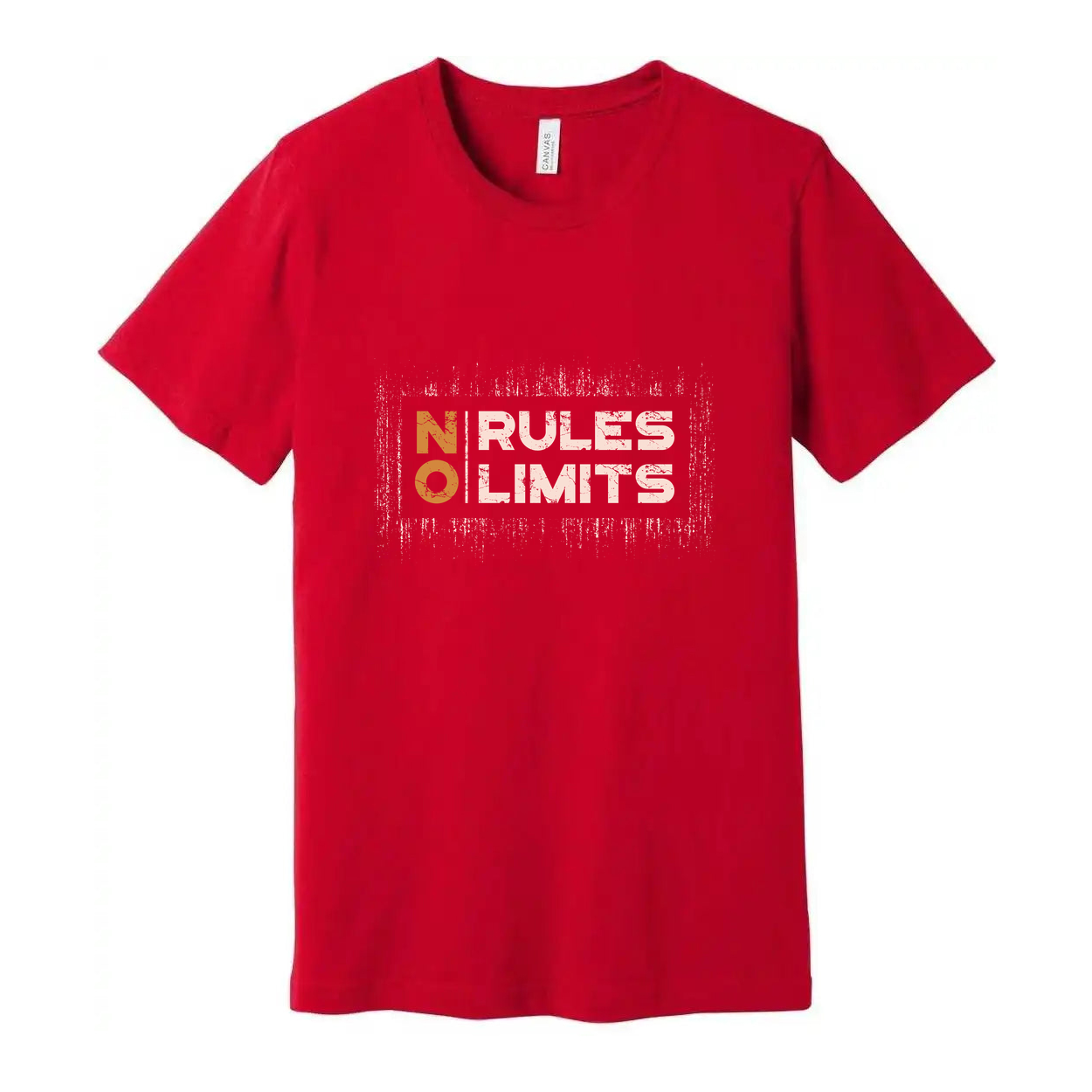Unisex No Rules No Limits Graphic T Shirt White Short Sleeve Cotton Breathable Tee