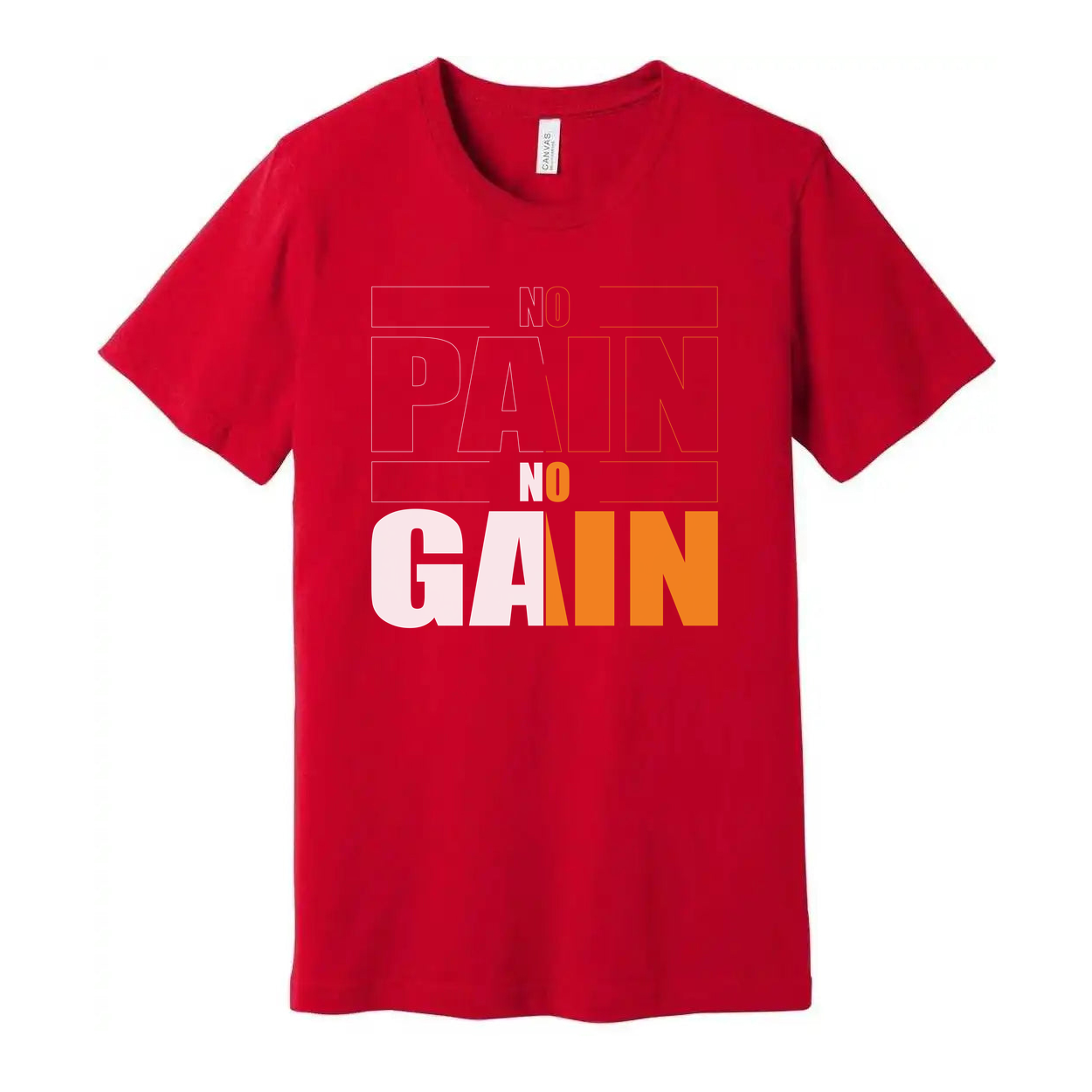 No Pain No Gain Unisex T Shirt White Graphic Tee For Gym Fitness Enthusiasts Athletes
