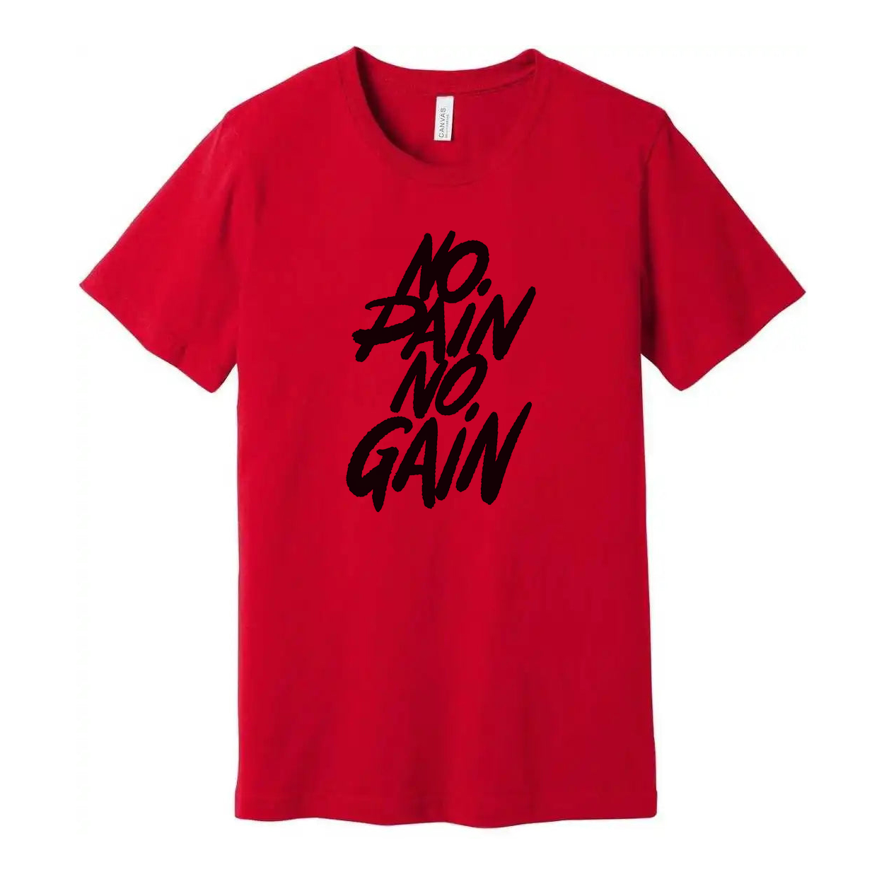 Unisex No Pain No Gain Graphic T Shirt White Short Sleeve Cotton Fitness Tee For Workout