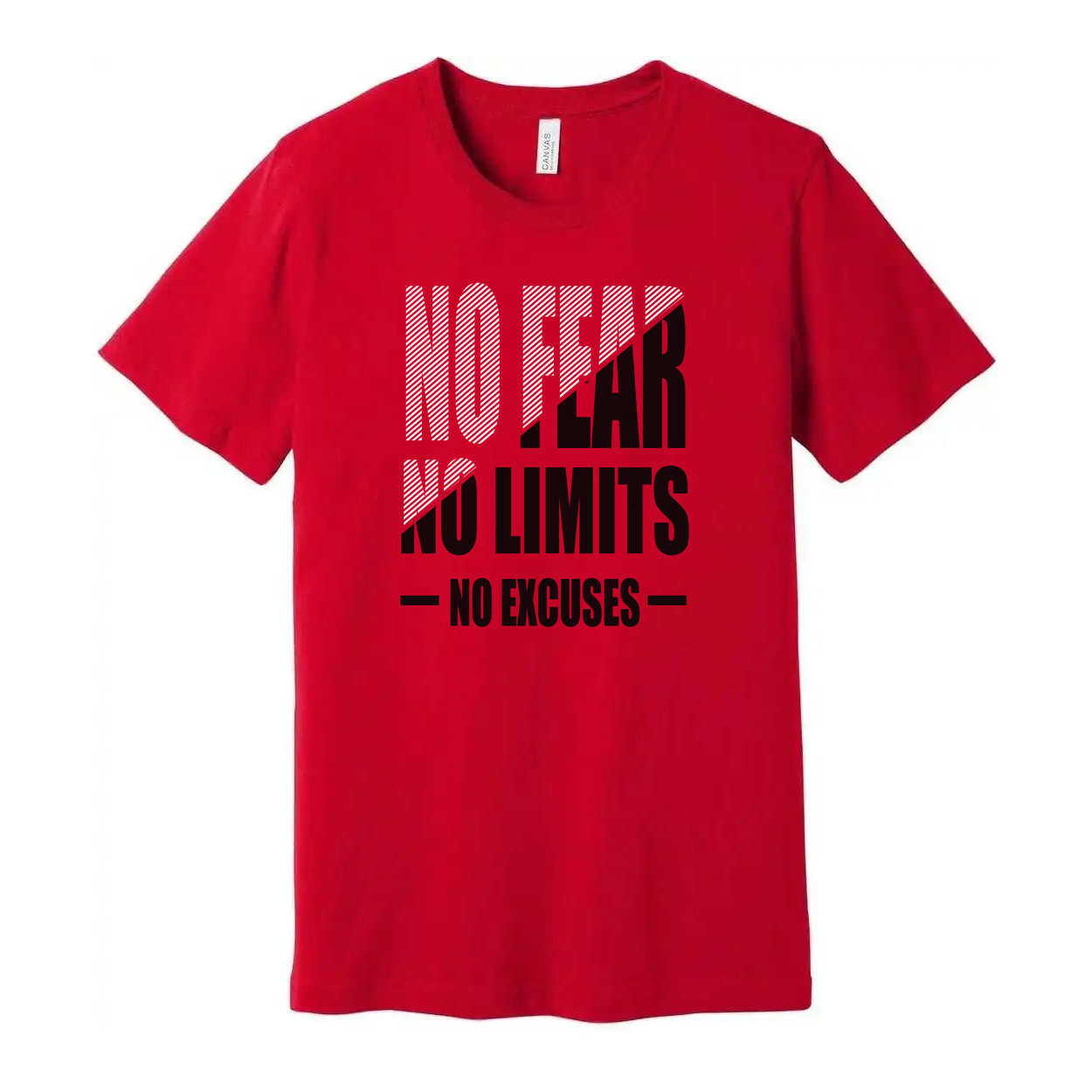 No Fear No Limits No Excuses Unisex Graphic Tee For Workout Training Or Everyday Comfort