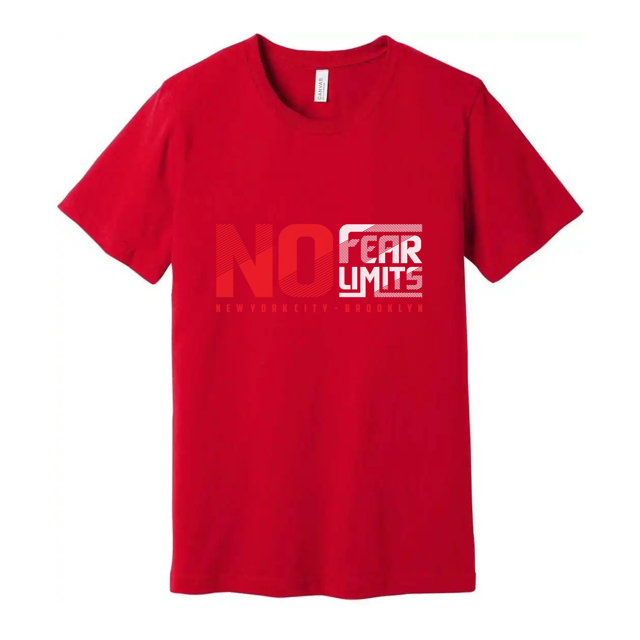 No Fear Limits Graphic T Shirt Unisex Short Sleeve With New York City Brooklyn Design