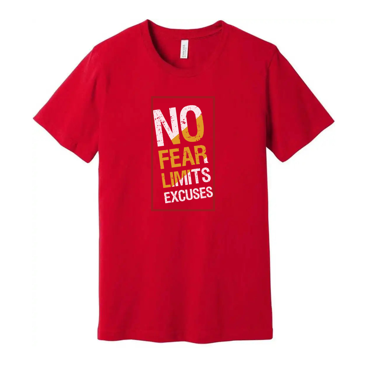 Unisex No Fear Limits Excuses Graphic T Shirt For Workouts And Fitness Apparel Collection