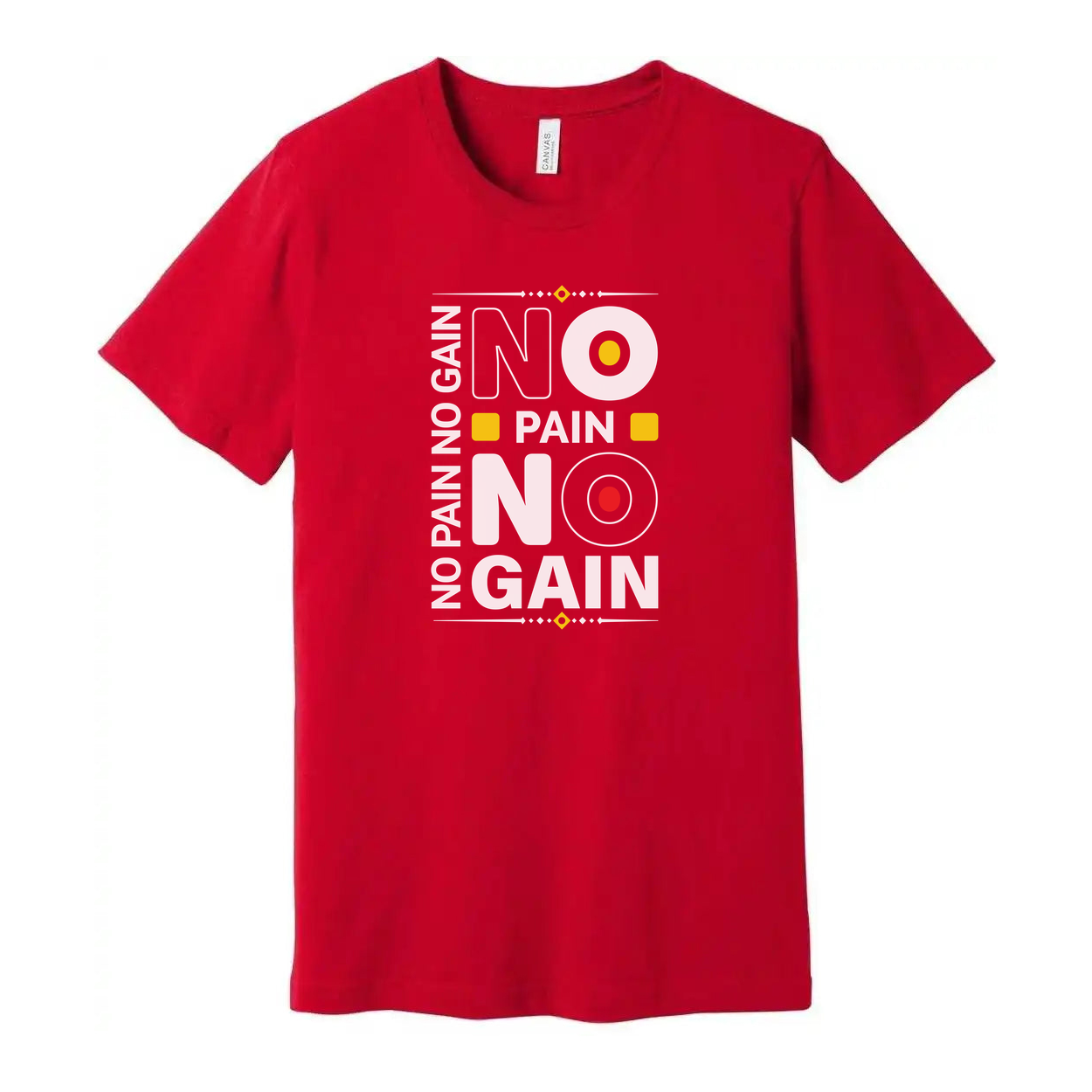 No Pain No Gain Unisex Graphic T Shirt Cotton Short Sleeve Tee For Men Women Fitness Athleisure Gift