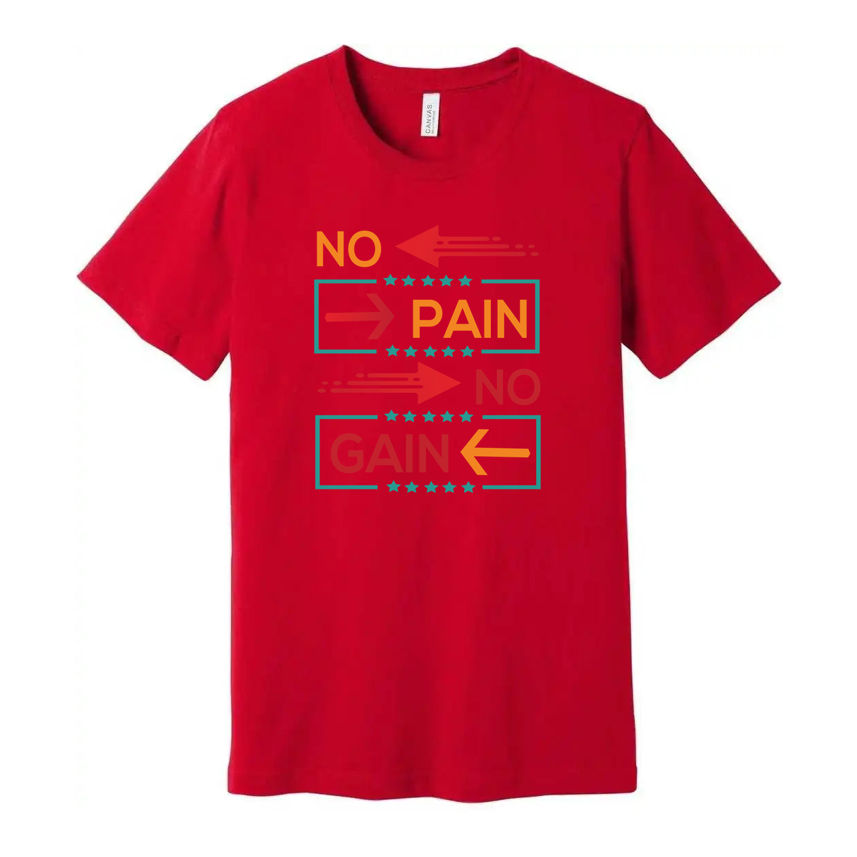 Unisex No Pain No Gain Graphic T Shirt White Short Sleeve Workout Tee For Fitness Enthusiasts