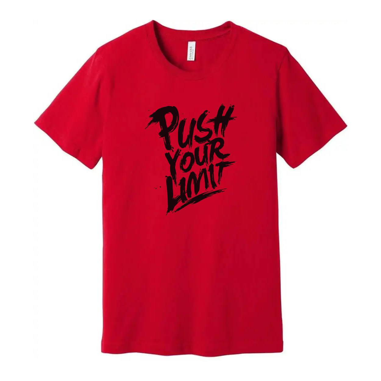 Push Your Limit Unisex Graphic T Shirt White Cotton Short Sleeve Premium Comfort Fit