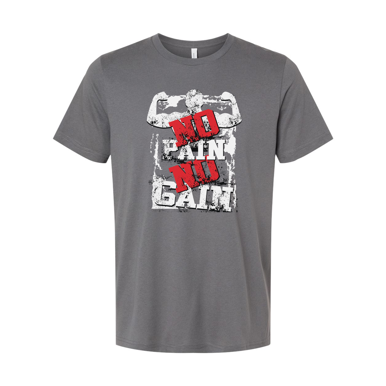 Unisex No Pain No Gain Graphic T Shirt White Cotton Short Sleeve Tee For Men And Women Breathable Relaxed Fit