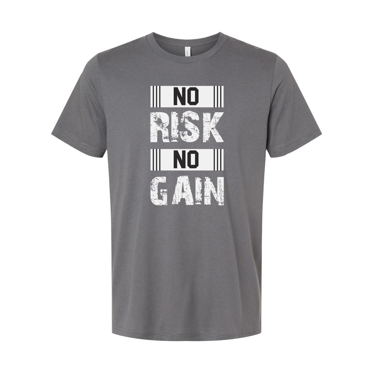 Unisex White No Risk No Gain Graphic Tee Made From Soft Cotton For Men And Women